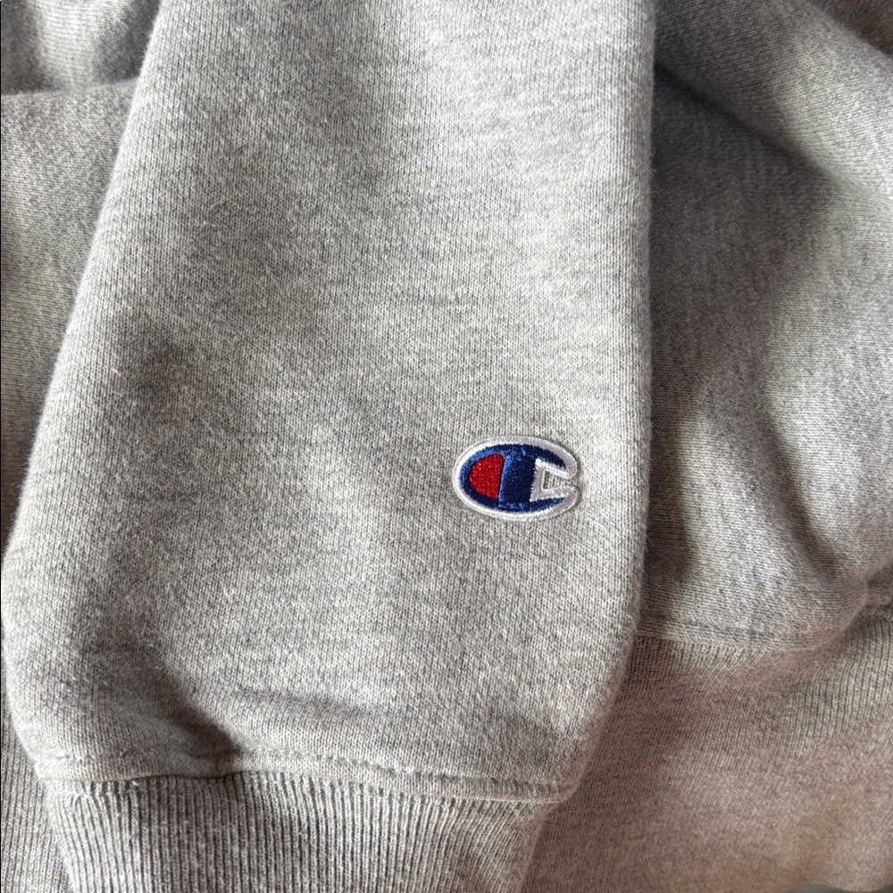 Champion Light Gray Half-Zip Pullover - Picture 3 of 4